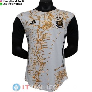 Thailandia Maglia Argentina Speciale Giocatori 2024 Nero Giallo