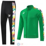 Giacca Set Completo Lunga Zip Puma 22-23 Verde Nero