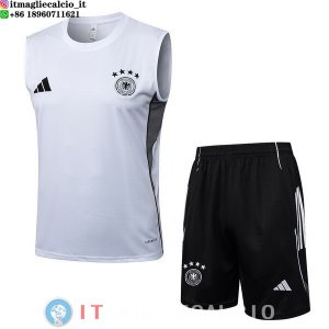 Senza Maniche Set Completo Maglia Germania 2025 Bianco Nero