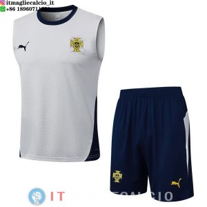 Senza Maniche Set Completo Portogallo 2026 Bianco Blu