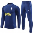 Felpa Da Allenamento Bambino Set Completo Tottenham Hotspur 23-24 Blu Navy