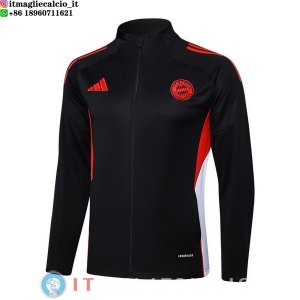 Giacca Lunga Zip Bayern Monaco 25-26 Nero Rosso Bianco