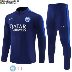 Tuta da Allenamento Bambino Inter Milan Mezza Cerniera 26-27 Blu I Navy