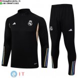 Felpa Da Allenamento Set Completo Real Madrid 2023/2024 Nero Giallo