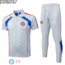 POLO Maglia Set Completo Bayern Monaco 2025/2026 Grigio Blu