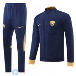 Giacca Set Completo Lunga Zip Pumas Uuam 22-23 Blu Navy Giallo