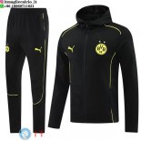 Giacca Felpa Cappuccio Set Completo Borussia Dortmund 24-25 Nero Giallo Giacca Felpa Cappuccio Set Completo Borussia Dortmund 24-25 Nero Giallo