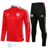 Giacca Set Completo Bayern Monaco 21-22 I Rosso Nero Bianco