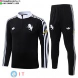 Tuta da Allenamento Bambino Juventus Mezza Cerniera 26-27 Nero Bianco Tuta da Allenamento Bambino Juventus Mezza Cerniera 26-27 Nero Bianco