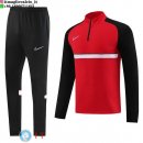 Felpa Da Allenamento Set Completo Nike 23-24 Nero Rosso