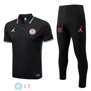 POLO Maglia Set Completo Paris Saint Germain 2022/2023 Nero Purpureo