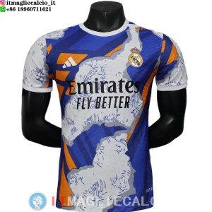 Thailandia Maglia Real Madrid Speciale Giocatori 2025/2026 Bianco Blu Arancione