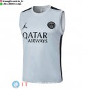 Senza Maniche Maglia Paris Saint Germain 2023/2024 Grigio Luce