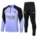 Felpa Da Allenamento Bambino Giocatori Set Completo PSG 23-24 Purpureo Nero