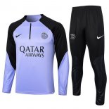 Felpa Da Allenamento Bambino Giocatori Set Completo PSG 23-24 Purpureo Nero