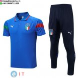 POLO Maglia Set Completo Italia 2022 Blu
