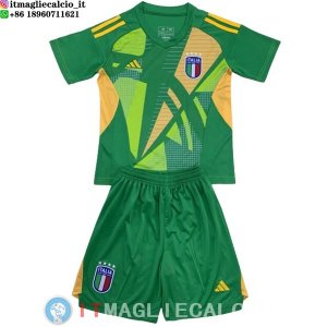 Maglia Set Completo Uomo Italia Portiere 2024 Verde