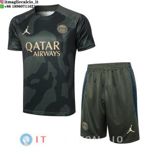 Formazione Maglia Set Completo Paris Saint Germain 2024/2025 Verde Navy