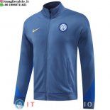 Giacca Lunga Zip Inter Milan 24-25 Grigio Blu