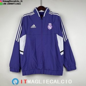 Giacca A Vento Real Madrid 2023/2024 Purpureo Bianco