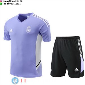 Formazione Maglia Set Completo Real Madrid 2022/2023 Purpureo I Bianco Nero