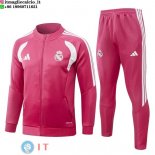 Giacca Full Zip e Pantaloni Allenamento Real Madrid 26-27 Rosa Bianco Giacca Full Zip e Pantaloni Allenamento Real Madrid 26-27 Rosa Bianco