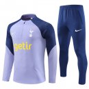 Felpa Da Allenamento Bambino Giocatori Set Completo Tottenham Hotspur 23-24 Purpureo Blu