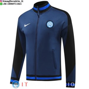 Giacca Lunga Zip Inter Milan 24-25 Blu Nero