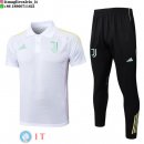 POLO Maglia Set Completo Juventus 2025/2026 Bianco I Nero