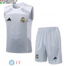 Senza Maniche Set Completo Maglia Real Madrid 2025/2026 Grigio BiancoBlu