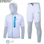 Giacca Felpa Cappuccio Set Completo Nike 2023 Bianco Grigio Blu