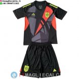 Maglia Set Completo Uomo Spagna Portiere 2024 Nero