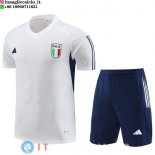 Formazione Bambino Set Completo Maglia Italia 2023 Bianco Blu Navy