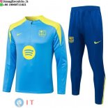 Felpa Da Allenamento Set Completo Bambino Barcellona 25-26 Blu Giallo