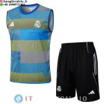 Senza Maniche Set Completo Maglia Real Madrid 2025/2026 Blu Giallo Nero