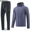 Giacca Felpa Cappuccio Set Completo Nike 2023 Nero Grigio
