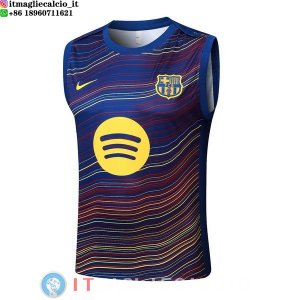 Senza Maniche Maglia Barcellona 2025/2026 Blu Giallo