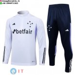 Felpa Da Allenamento Set Completo Cruzeiro 23-24 Bianco Blu Navy