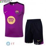 Senza Maniche Set Completo Maglia Barcellona 2025/2026 Purpureo Giallo Senza Maniche Set Completo Maglia Barcellona 2025/2026 Purpureo Giallo