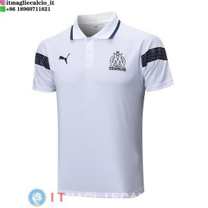 POLO Maglia Marseille 2022/2023 Bianco I Blu