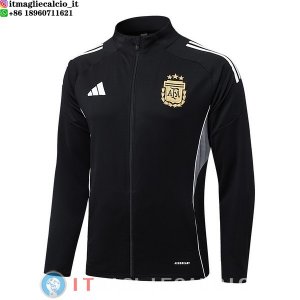 Giacca Full Zip Allenamento Argentina 2026 Nero Grigio