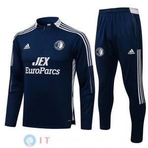 Giacca Set Completo Feyenoord Rotterdam 21-22 Blu Navy Bianco