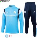 Felpa Da Allenamento Set Completo Marseille 23-24 Blu Luce Bianco