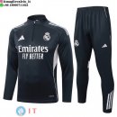 Felpa Da Allenamento Set Completo Real Madrid 25-26 Grigio Navy