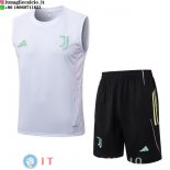 Senza Maniche Set Completo Maglia Juventus 2025/2026 Bianco Rosa Nero