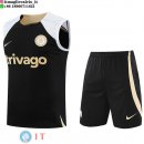 Senza Maniche Set Completo Maglia Chelsea 2023/2024 Nero Bianco