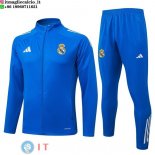 Giacca Lunga Zip Set Completo Real Madrid 25-26 Blu Bianco Giacca Lunga Zip Set Completo Real Madrid 25-26 Blu Bianco