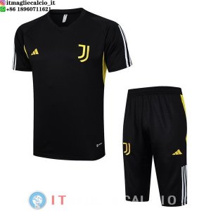 Formazione Set Completo Maglia Juventus 2023/2024 Nero I Giallo