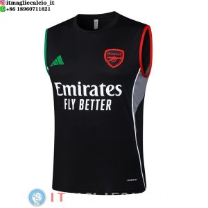 Senza Maniche Maglia Arsenal 2025/2026 Nero Rosso