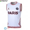 Senza Maniche Maglia Paris Saint Germain 2023/2024 Bianco Rosso